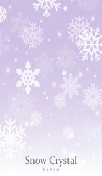 [LINE着せ替え] SnowCrystal-WHITE PURPLE 15の画像1