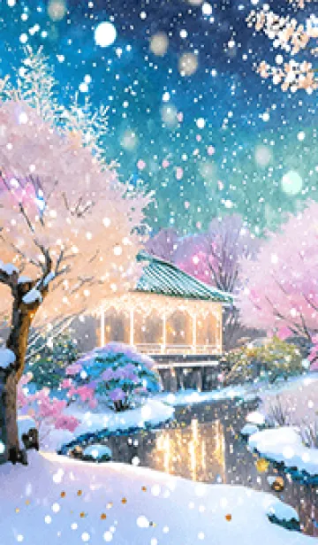 [LINE着せ替え] 優美な冬の風景の着せかえ(Winter-1240)の画像1