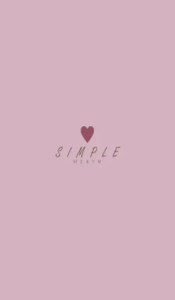 [LINE着せ替え] DUSKY PINK BROWN - SIMPLE HEART - 21の画像1