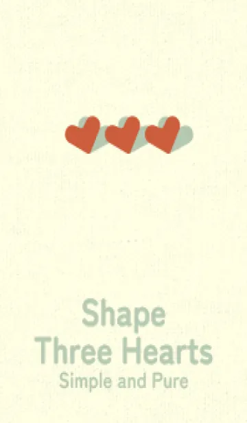 [LINE着せ替え] 3つのハート型の着せかえ 樺色の画像1