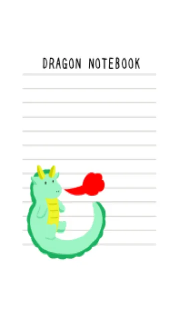 [LINE着せ替え] 辰のノート/ホワイトの画像1