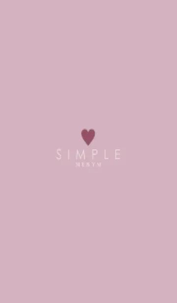 [LINE着せ替え] DUSKY PINK - SIMPLE HEART - 21の画像1