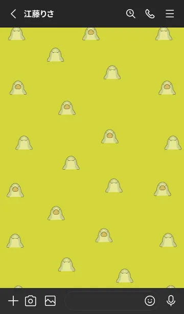 [LINE着せ替え] 黒と黄色 : パクパクサメの着せ替えの画像2