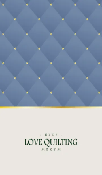 [LINE着せ替え] LOVE QUILTING - DUSKY BLUE 22の画像1