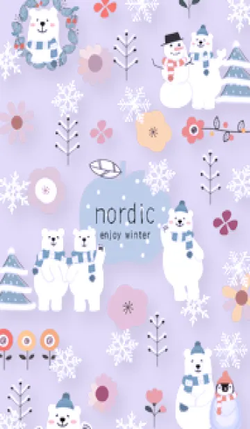 [LINE着せ替え] purple♡お洒落な冬12_1の画像1