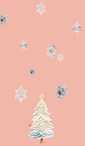 [LINE着せ替え] pink & light blue 白いクリスマスの画像1