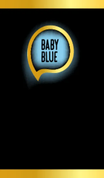 [LINE着せ替え] Baby Blue Gold In Black Theme (JP)の画像1