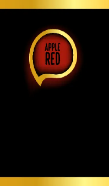 [LINE着せ替え] Apple Red Gold In Black Theme (JP)の画像1