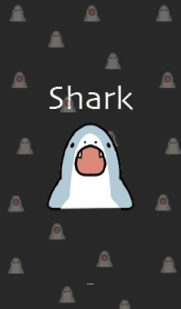 [LINE着せ替え] 黒 : パクパクサメの着せ替えの画像1