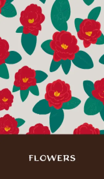 [LINE着せ替え] brown 赤い椿の画像1