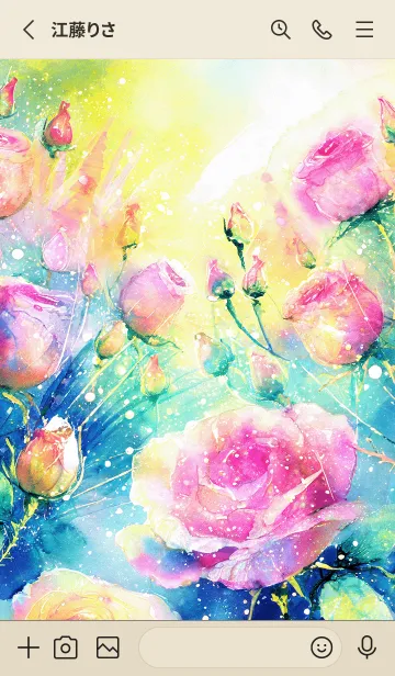 [LINE着せ替え] 薔薇(バラ)の花の着せかえ(R1295)の画像2