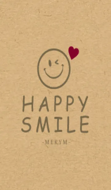 [LINE着せ替え] HAPPY SMILE KRAFT LOVE - MEKYM 26の画像1
