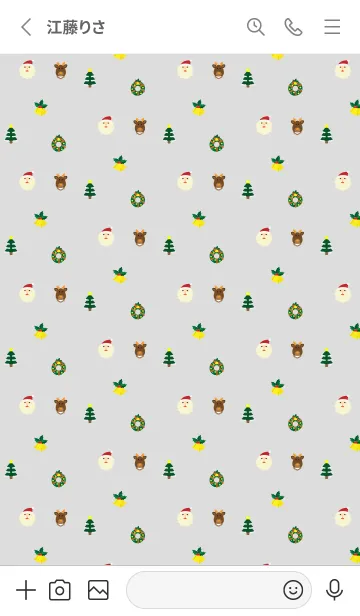 [LINE着せ替え] 楽しいクリスマス 白の画像2