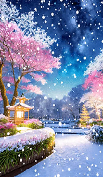 [LINE着せ替え] 優美な冬の風景の着せかえ(Winter-1259)の画像1