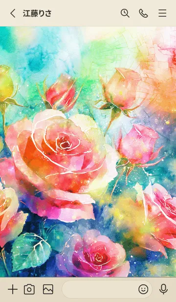 [LINE着せ替え] 薔薇(バラ)の花の着せかえ(R1305)の画像2