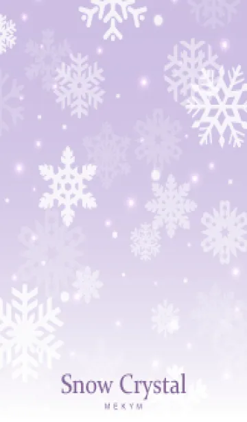 [LINE着せ替え] SnowCrystal-WHITE PURPLE 16の画像1