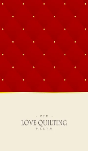 [LINE着せ替え] LOVE QUILTING - RED 22の画像1