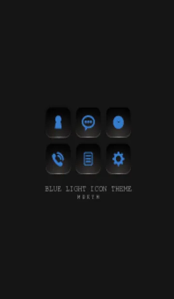 [LINE着せ替え] BLACK-BLUE LIGHT ICON THEME SWITCH 28の画像1