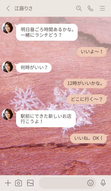 [LINE着せ替え] Real Snow Crystal #3-6の画像3