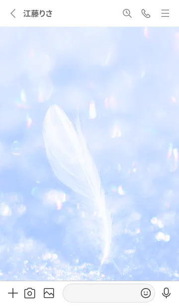 [LINE着せ替え] Real Snow Bokeh #Swan Feather 7-2の画像2