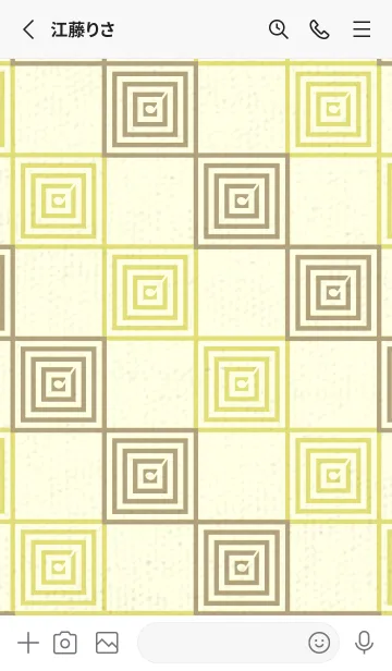 [LINE着せ替え] 和音 市松模様 音符  マスタードの画像2