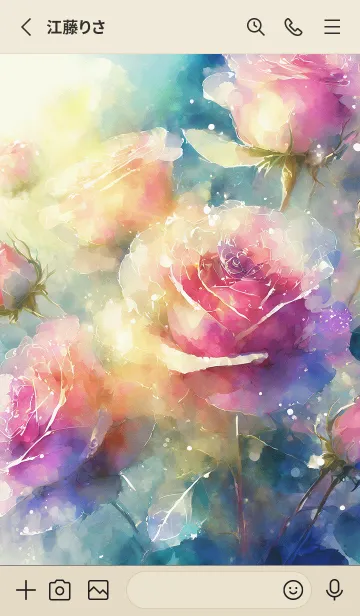 [LINE着せ替え] 薔薇(バラ)の花の着せかえ(R1307)の画像2