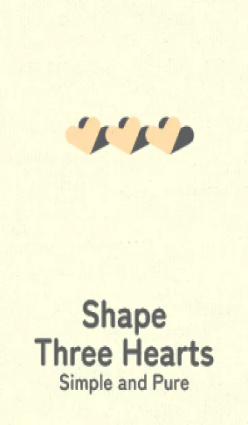 [LINE着せ替え] 3つのハート型の着せかえ ペールクリームの画像1