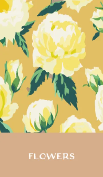 [LINE着せ替え] light brown & yellow 黄色いバラの画像1