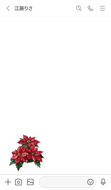 [LINE着せ替え] white 赤いポインセチアの画像2