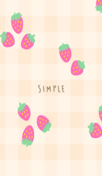 [LINE着せ替え] ピンク苺 チェック14の画像1