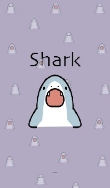 [LINE着せ替え] 青紫 : パクパクサメの着せ替えの画像1