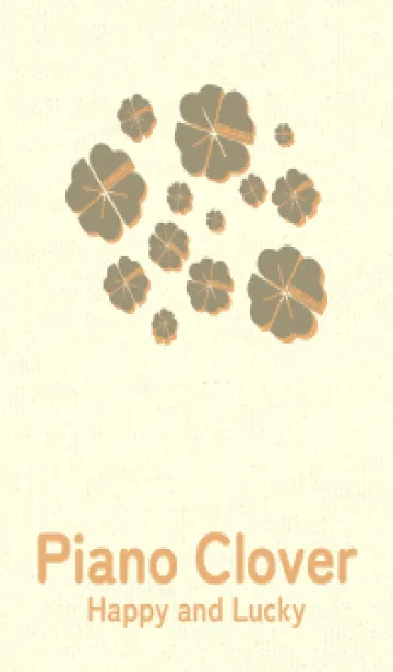 [LINE着せ替え] Piano clover 灰汁色の画像1
