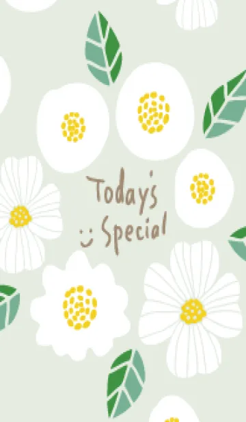 [LINE着せ替え] 白い3種の花25の画像1