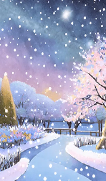 [LINE着せ替え] 優美な冬の風景の着せかえ(Winter-1270)の画像1