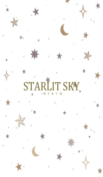 [LINE着せ替え] SIMPLE STARLIT SKY WHITE - MEKYM 26の画像1