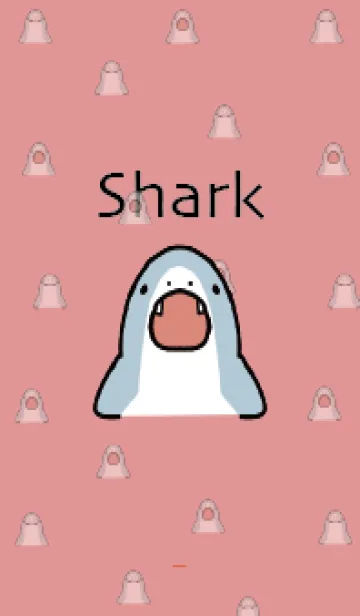 [LINE着せ替え] 赤 : パクパクサメの着せ替えの画像1