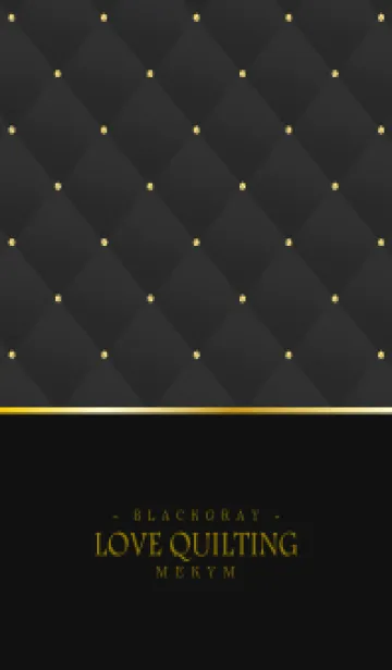 [LINE着せ替え] LOVE QUILTING - BLACK GRAY 22の画像1