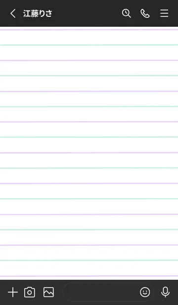 [LINE着せ替え] 2色ノート/パープル&グリーン/ブラックの画像2