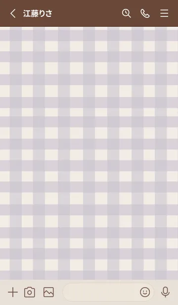 [LINE着せ替え] SIMPLE HEART =check lavender=の画像2