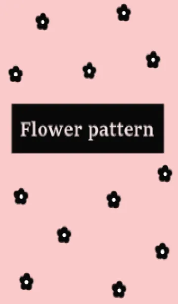 [LINE着せ替え] flower pattern (quartz black)の画像1