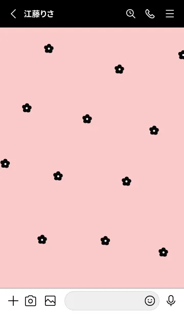 [LINE着せ替え] flower pattern (quartz black)の画像2