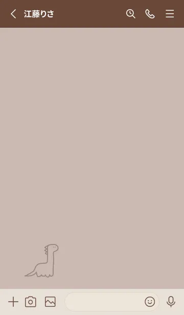 [LINE着せ替え] ダイナソー(beige brown)の画像2