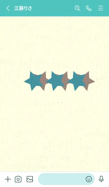 [LINE着せ替え] 三ツ星のきせかえ ペールサックスブルーの画像2