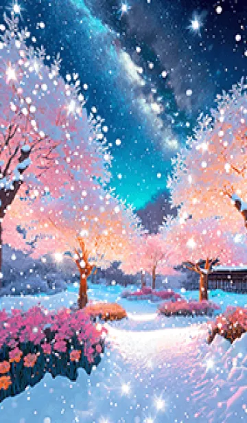 [LINE着せ替え] 優美な冬の風景の着せかえ(Winter-1283)の画像1