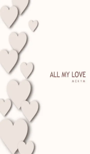 ALL MY LOVE-BEIGE HEART 18のLINE着せ替え