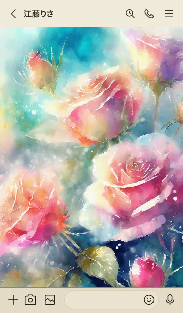 [LINE着せ替え] 薔薇(バラ)の花の着せかえ(R1329)の画像2