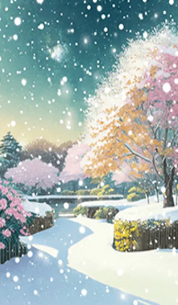 [LINE着せ替え] 優美な冬の風景の着せかえ(Winter-1289)の画像1