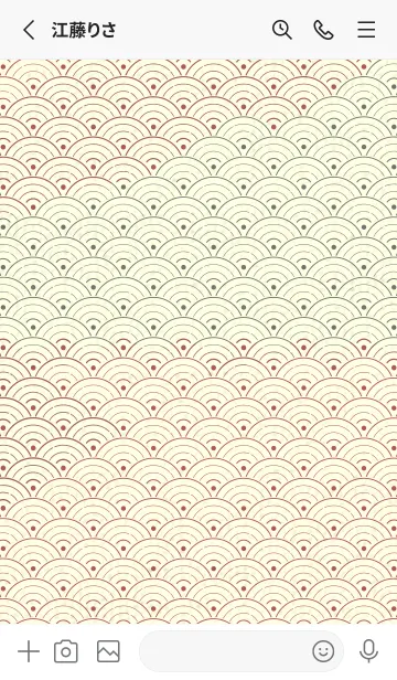 [LINE着せ替え] 和音 青海波&fermata  クラーレットの画像2