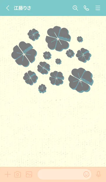 [LINE着せ替え] Piano clover 鉛色の画像2