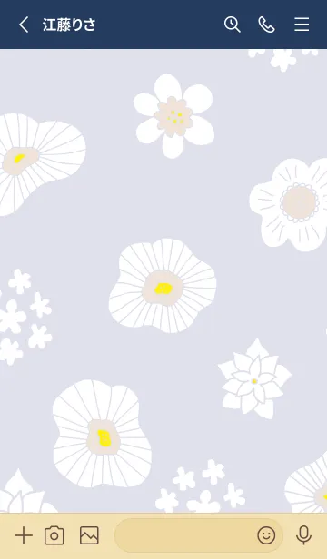 [LINE着せ替え] 白い花と小花24の画像2